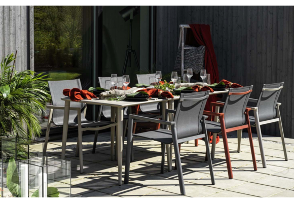 Stapelbare tuinstoel Delia | Black | textileen | Brafab