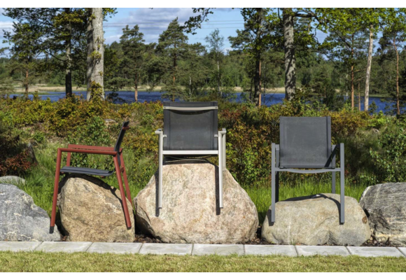 Stapelbare tuinstoel Delia | Khaki | Textileen | Brafab