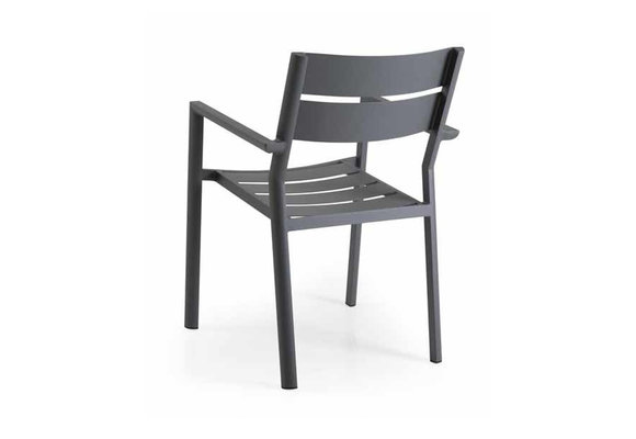 Stapelbare tuinstoel Delia | Antraciet | Aluminium | Brafab
