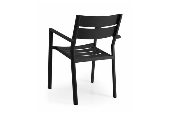 Stapelbare tuinstoel Delia | Black | Aluminium | Brafab