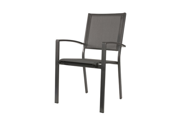 Stapelbare tuinstoel Mojito Negro | Grey | Aluminium & Textileen | Lesli Living