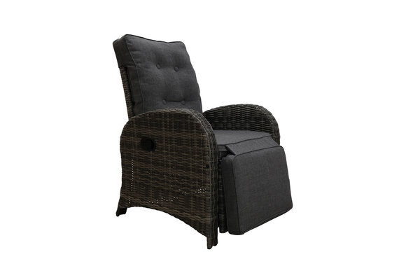 Verstelbare Loungestoel Milaan | Ash Grey | Wicker