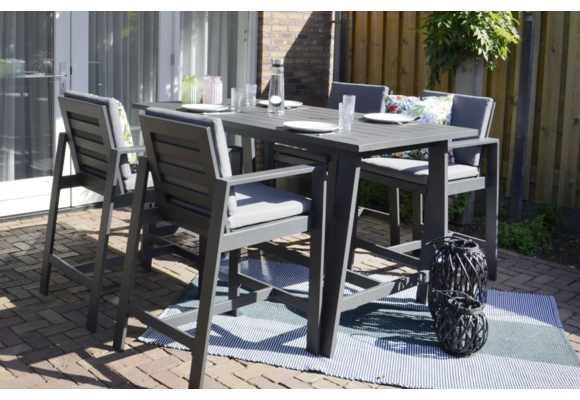 Barstoel Malibu | Charcoal | Aluminium | Lesli Living