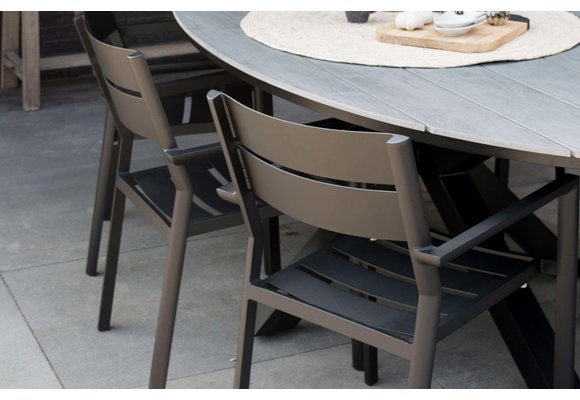 Stapelbare tuinstoel Delia | Black | Aluminium | Brafab