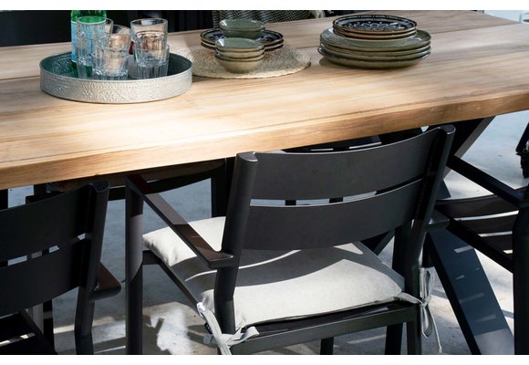 Stapelbare tuinstoel Delia | Antraciet | Aluminium | Brafab