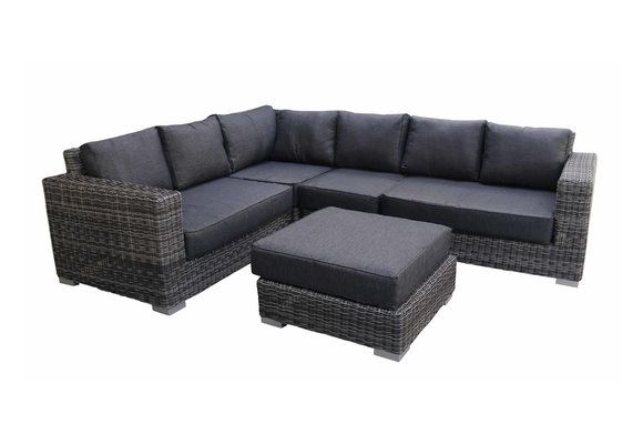 Hoek Loungeset King | 5-delig | Rond Wicker