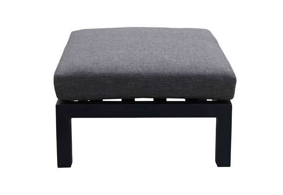 Stoel-bank Loungeset Bezano | met 3-persoonsbank | Matt Black/Grey | Aluminium
