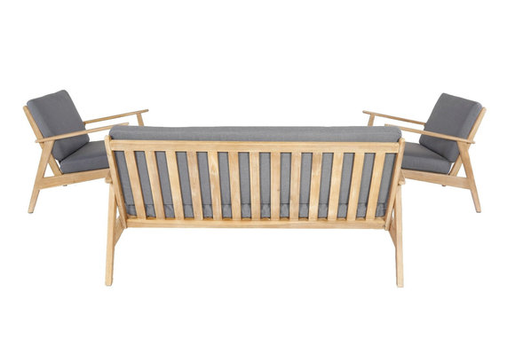 4-delige Loungeset Narvik | Grey | Acacia Hout | Eurofar