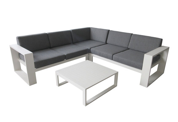 Hoek Loungeset Pompei | 4 delig | Aluminium