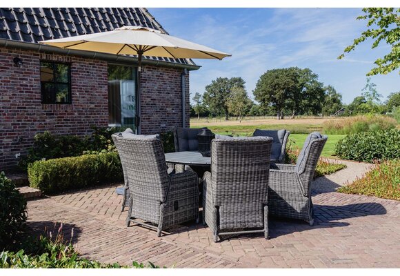 Verstelbare tuinstoel Dublin | Ash Grey | Wicker