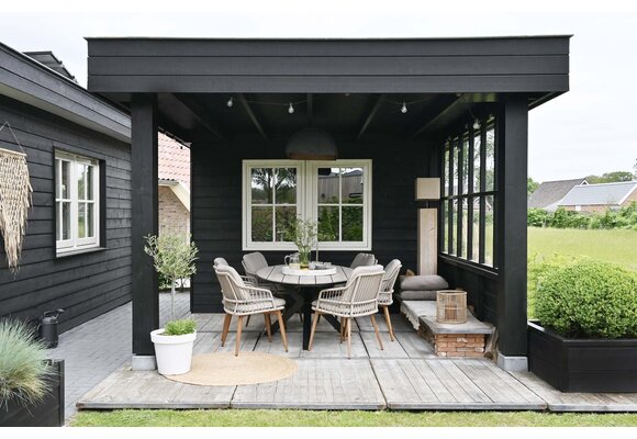 Dining tuinstoel Isabel | Sand/Wood | Rope