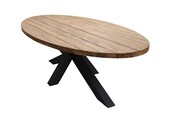Ovale tuintafel Palu 240x120cm | Teakhout