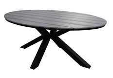 Ovale tuintafel Cyprus 220cm | Polywood & Aluminium