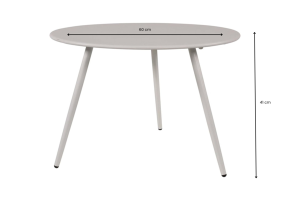 Bijzettafel Rafael ø60cm | White | Metaal | Lesli Living