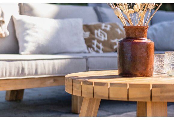 Hoek loungeset Kent | 6-delig | Sand | Acacia