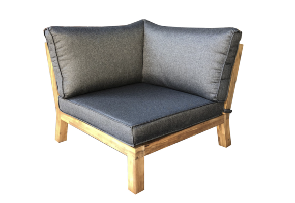 Hoek loungeset Kent | 6-delig | Grey | Acacia