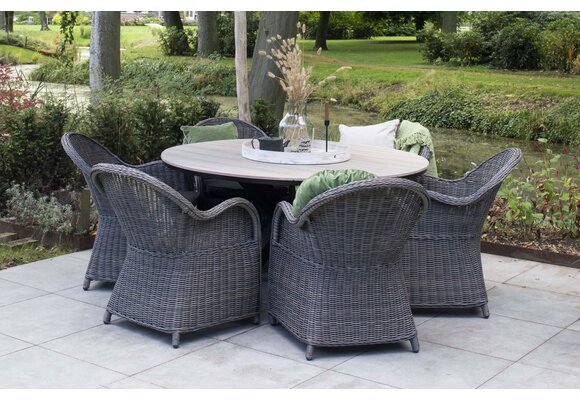 Ronde tuintafel Cyprus ø150cm | Wood | Polywood & Aluminium