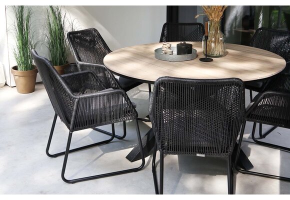 Ronde tuintafel Cyprus ø150cm | Wood | Polywood & Aluminium