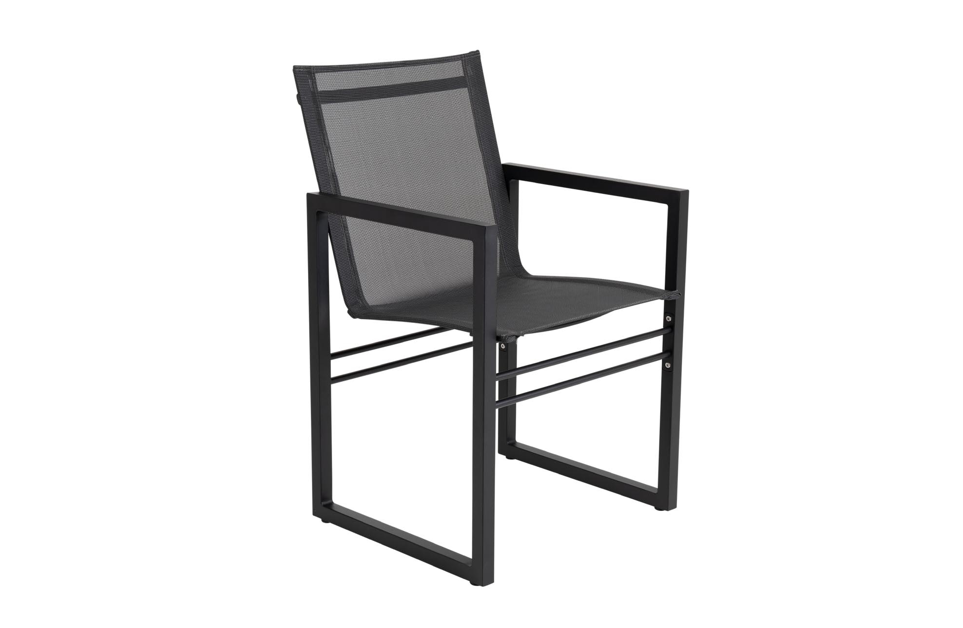 Brafab Dining tuinstoel Vevi | Black | Aluminium & Textileen | Brafab