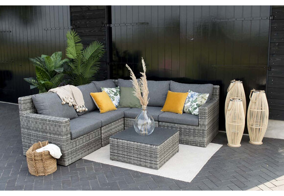 Hoek loungeset Santonio | 7-delig | met stoel | Showroom