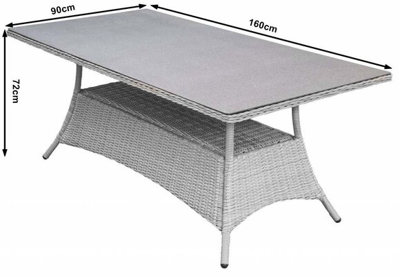 5-delige tuinset Dublin | 4 Dublin verstelbare stoelen | Tuintafel Dublin 160cm | MG | Showroom