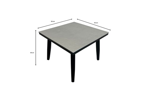 Bijzettafel Mykonos 55x55cm | Beton | Aluminium & Kunststof | Normin