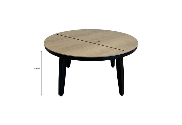 Bijzettafel Mykonos ø73cm | Wood | Aluminium & Kunststof | Normin