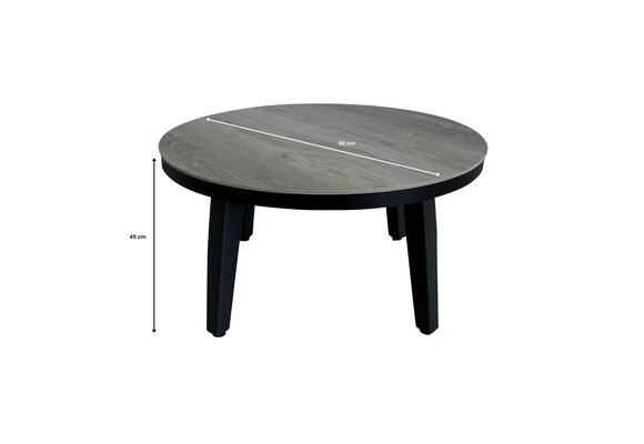 Bijzettafel Mykonos ø90cm | Grey | Aluminium & Kunststof | Normin