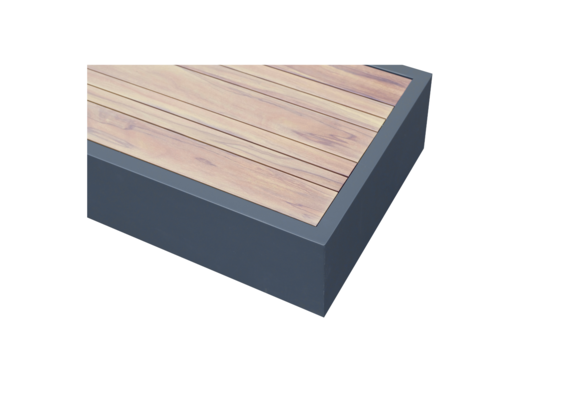 Hoek Loungeset Fosega | 5-delig | Matt Black / Stone Grey | Aluminium