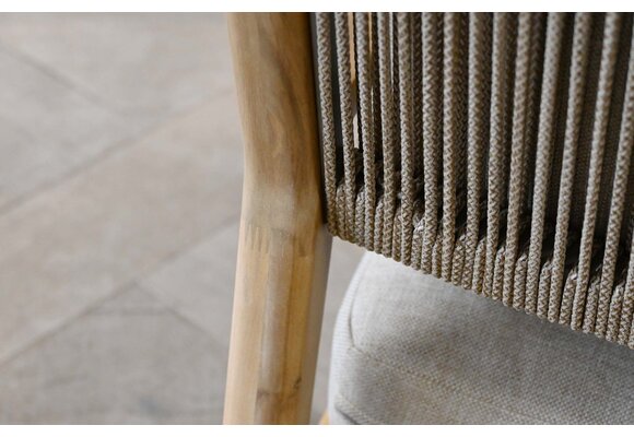 Stoel-bank Loungeset Felline | met 3-persoonsbank | Acaciahout | Sand