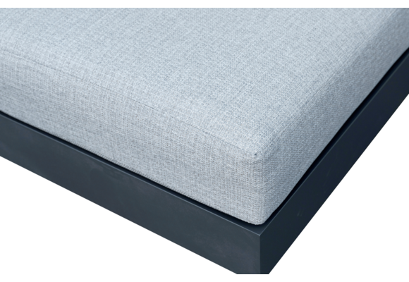 Hoek Loungebank Fosega | 2-delig | Matt Black/Stone Grey | Aluminium