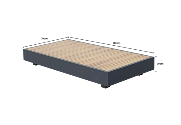 Hoek Loungeset Fosega | 6-delig | Matt Black / Stone Grey | Aluminium