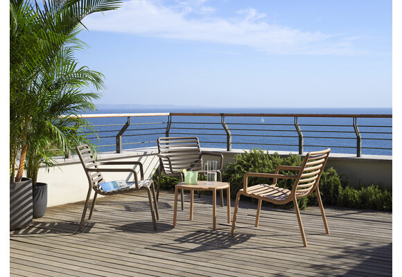 Bijzettafel Doga ø49,5cm | Kunststof | Tabacco