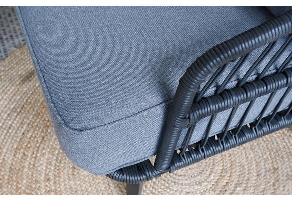 Loungebank Isabel | 3-persoons | Black/black | Rope