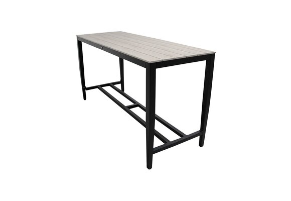 7-delige barset | 6 Isabel barstoelen Black | Cyprus bartafel 200x75cm Wood