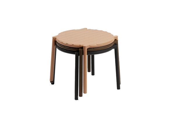 Bijzettafel Doga ø49,5cm | Kunststof | Antraciet