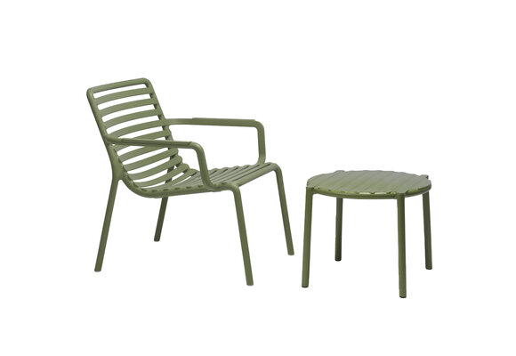 Bijzettafel Doga ø49,5cm | Kunststof | Agave