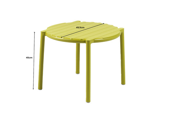 Bijzettafel Doga ø49,5cm | Kunststof | Pera