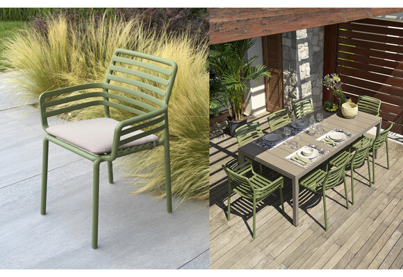 Stapelbare tuinstoel Doga | Kunststof | Agave