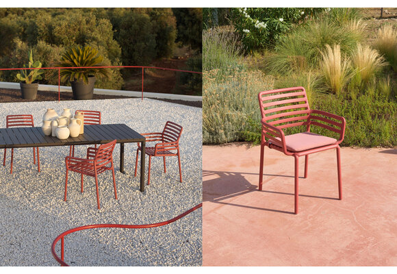 Stapelbare tuinstoel Doga | Kunststof | Marsala