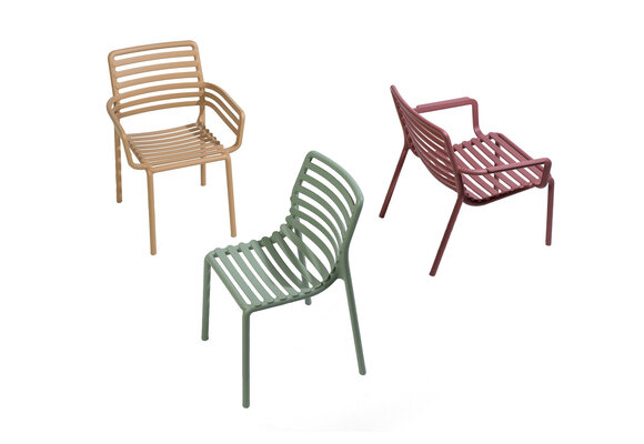 Stapelbare tuinstoel Doga | Kunststof | Marsala