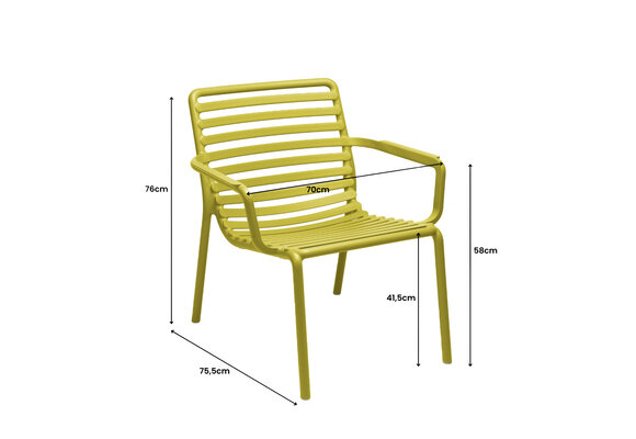 Relax Dining tuinstoel Doga | Kunststof | Pera