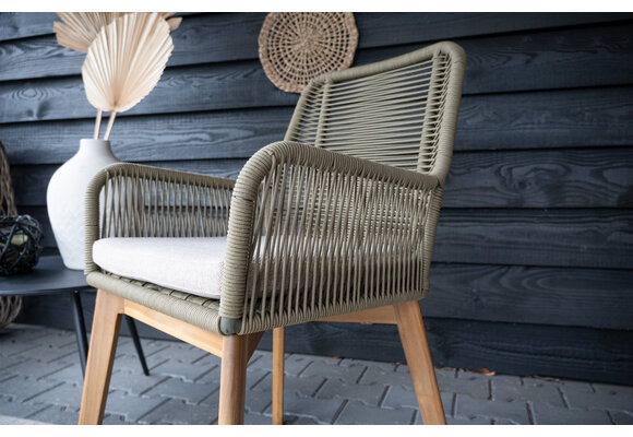 Dining tuinstoel Paduga | Groen | Rope