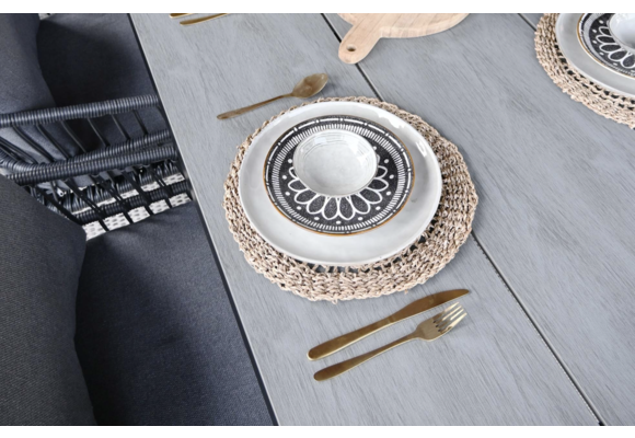 5-delige barset | 4 Isabel barstoelen Black | Cyprus bartafel 150x75cm Grey