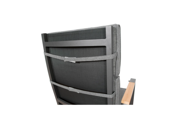 Verstelbare tuinstoel Milano | Antraciet | Aluminium