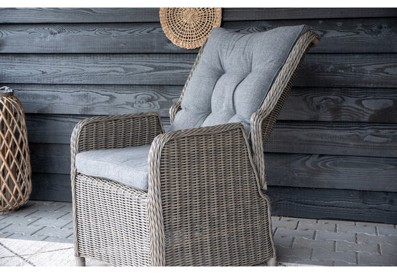 Verstelbare tuinstoel Dublin | Sweet Brown | Rond wicker