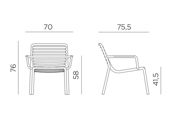 Relax Dining tuinstoel Doga | Kunststof | Bianco