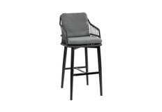 Barstoel Isabel | Black | Rope & Aluminium
