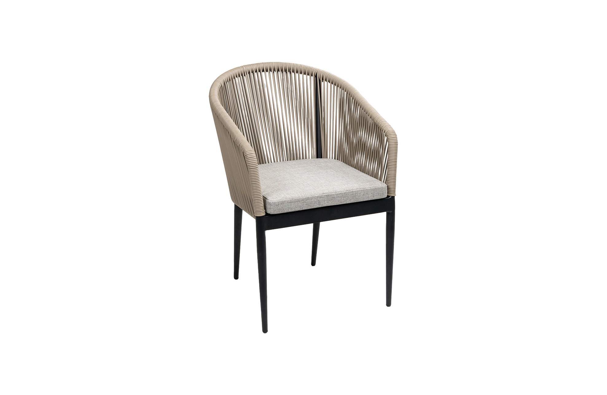 Normin Stapelbare tuinstoel Sluis | Black & Off Sand