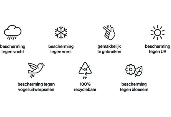 Outdoor Covers Stapelstoel beschermhoes | 66x66x128/88cm